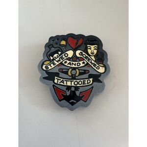 Sailor‎ Jerry Stewed Screwed and Tattooed Pewter Belt Buckle Vtg Style Punk Oi!